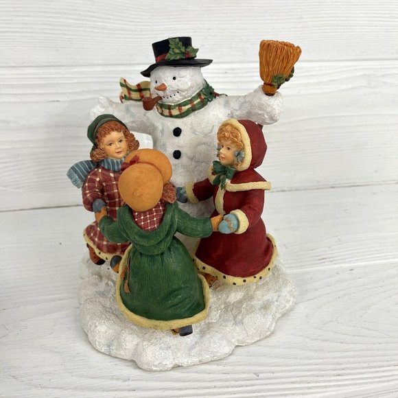 Lang & Wise Classic Santa Merry Round Snowman Set Susan Winget 1st Edition 1998 - Picture 1 of 16